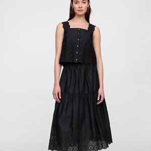 NWOT Gap Eyelet Top + Skirt Set